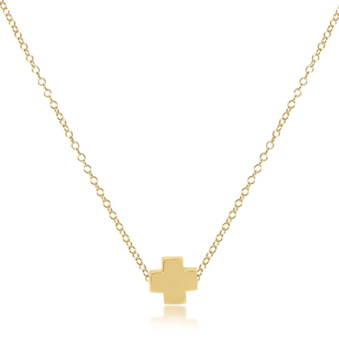 Enewton 16” Necklace Gold- Signature Cross Gold