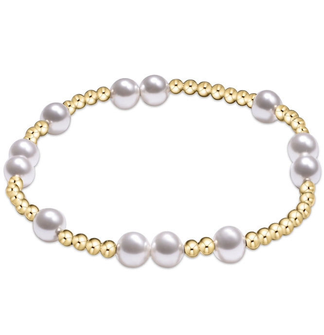 Enewton Hope Unwritten 6mm Gold Bead Bracelet- Pearl