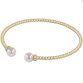 Enewton Classic Gold 2mm Bead Cuff- Pearl