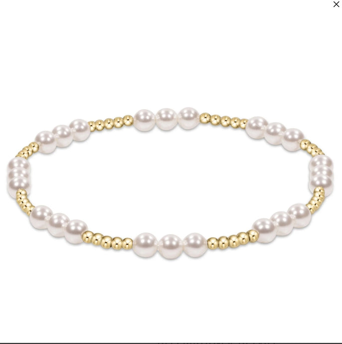 Enewton Classic Joy Pattern 4mm Bead Bracelet- Pearl