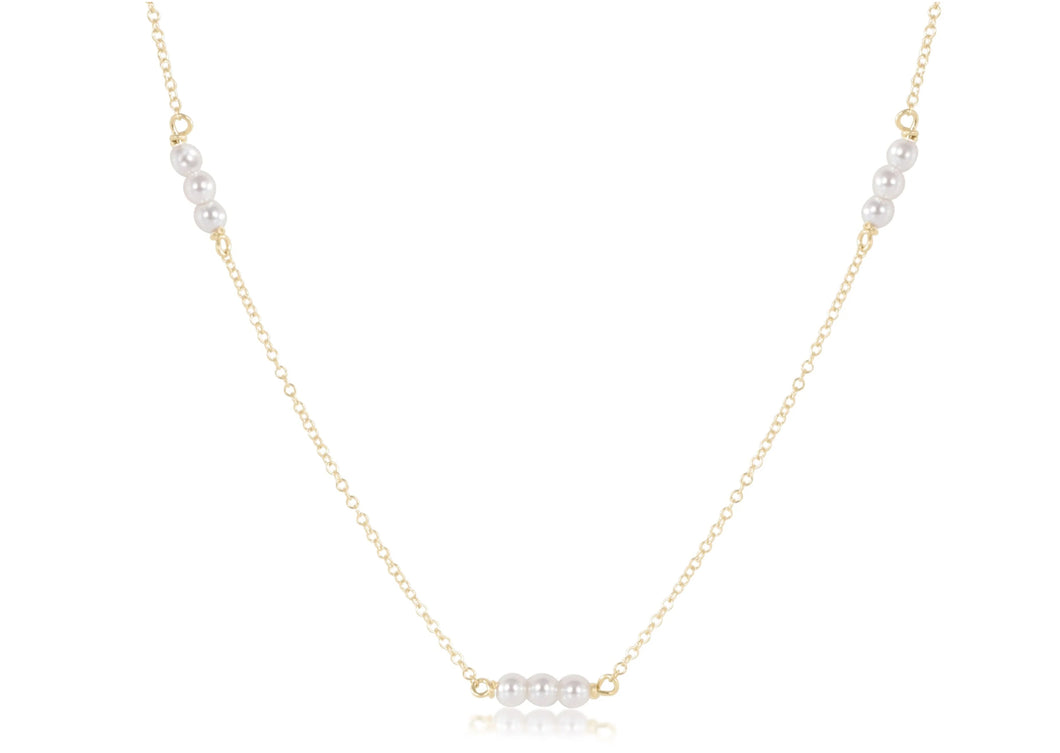 Enewton 17” Choker Joy Simplicity Chain Gold- 3mm Pearl