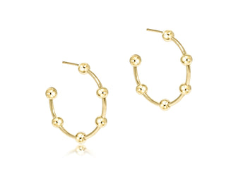 Enewton Beaded Simplicity 1” Post Hoop- 4mm Gold