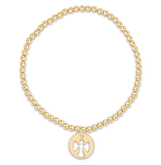 Enewton Classic Gold 3mm Bead Bracelet- Guardian Angel Gold Disc