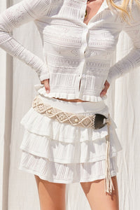 Knit Tiered Mini Skort