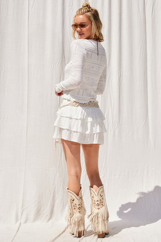 Knit Tiered Mini Skort