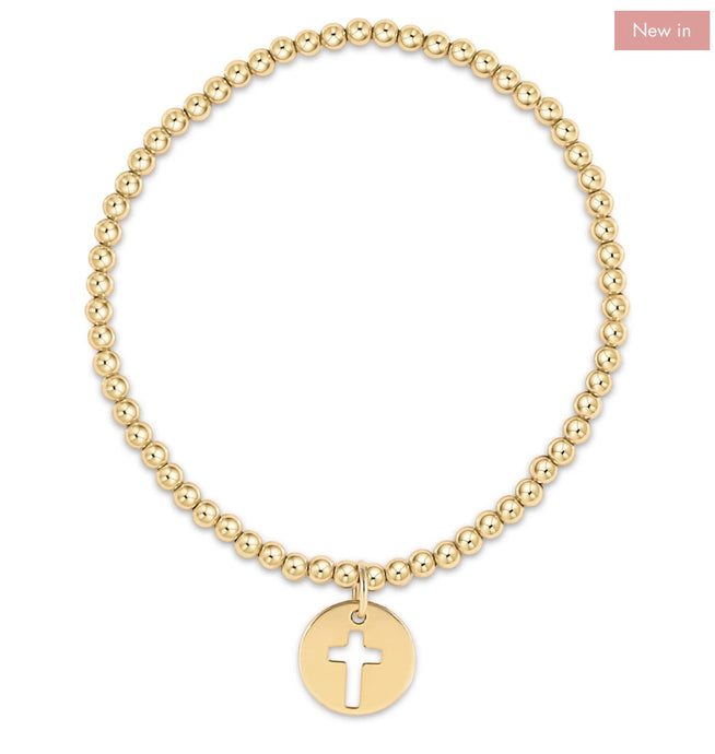 Enewton Classic Gold 3mm Bead Bracelet- Blessed Gold Disc
