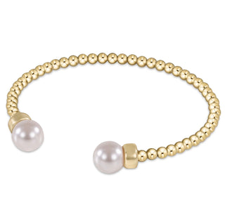 Enewton Classic Gold 3mm Bead Cuff- Pearl