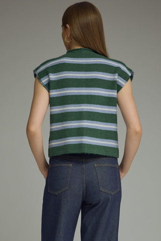 Ivy Sweater - Hunter Green & Blue