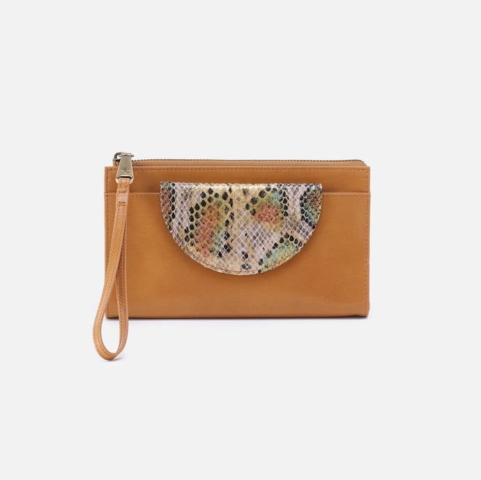 Hobo Zenith Wristlet in Mixed Leathers- Natural