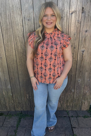 Boho Flutter Sleeve Top