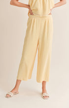 Load image into Gallery viewer, Bird Song Wide Leg Cropped Pant- Lemon