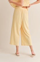 Load image into Gallery viewer, Bird Song Wide Leg Cropped Pant- Lemon