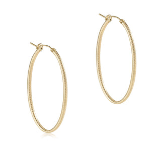 Enewton Oval Gold 2” Hoop- Textured