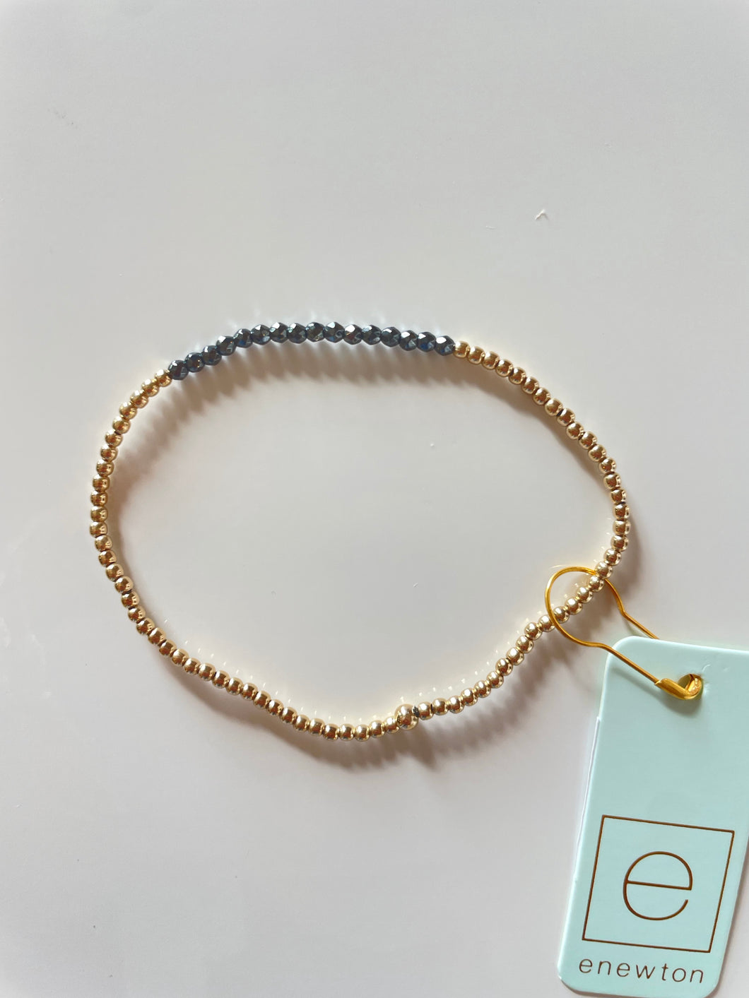Enewton Gold Bliss 2mm Bead Bracelet- Faceted Hematite