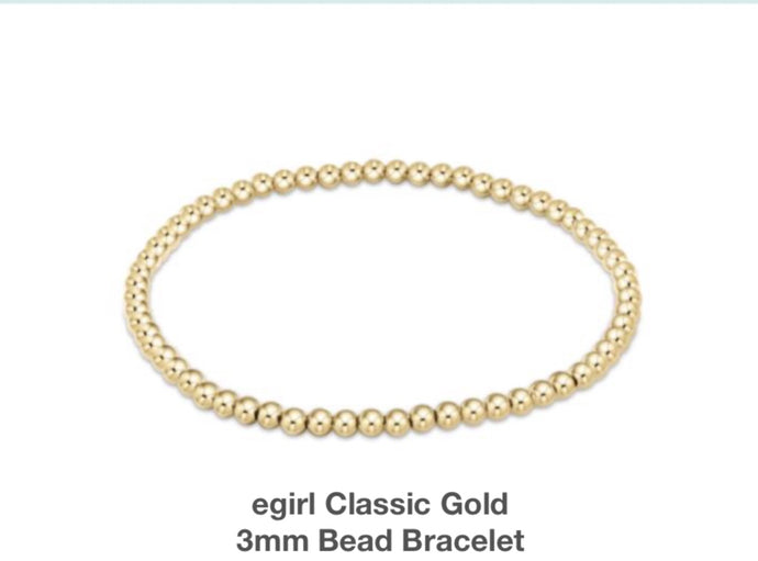 Enewton egirl Classic Gold 3mm Bead Bracelet