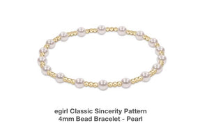 Enewton egirl Classic Sincerity Pattern 4mm Bead Bracelet- Pearl