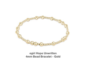 Enewton egirl Hope Unwritten 4mm Bead Bracelet- Gold