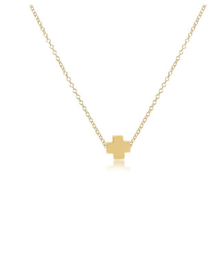 Enewton egirl 14” Necklace Gold- Signature Cross Gold