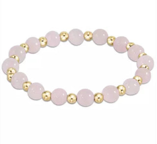 Enewton egirl Grateful Pattern 6mm bead bracelet- Rose Quartz