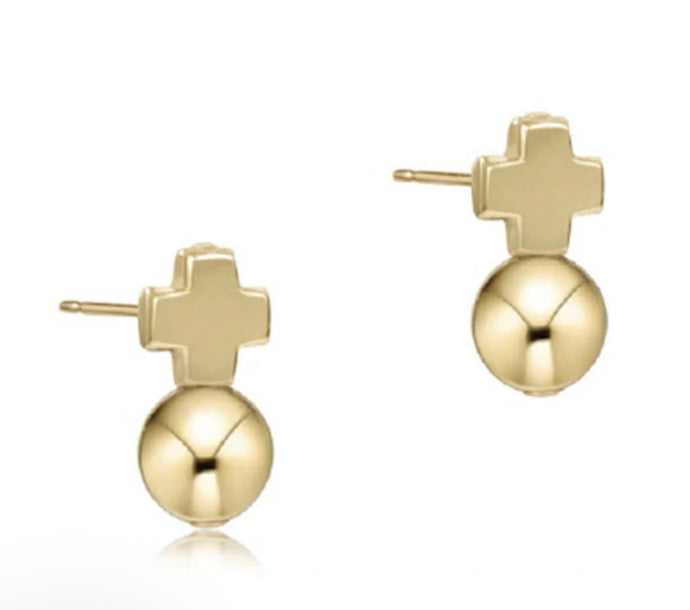 Enewton Signature Cross Gold Stud- Classic Gold