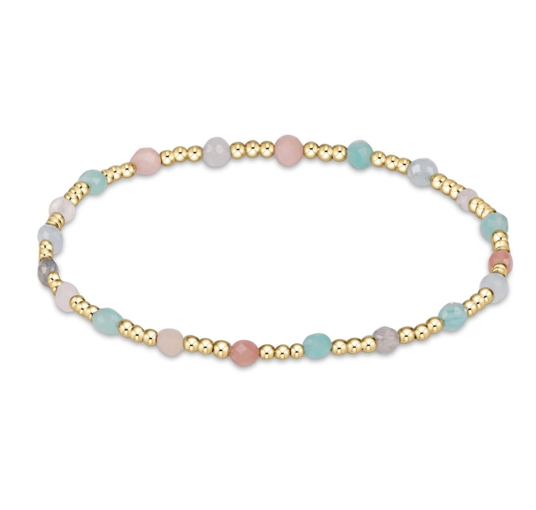 Enewton Gemstone Gold Sincerity Pattern 3mm Bead Bracelet- Hot Mess