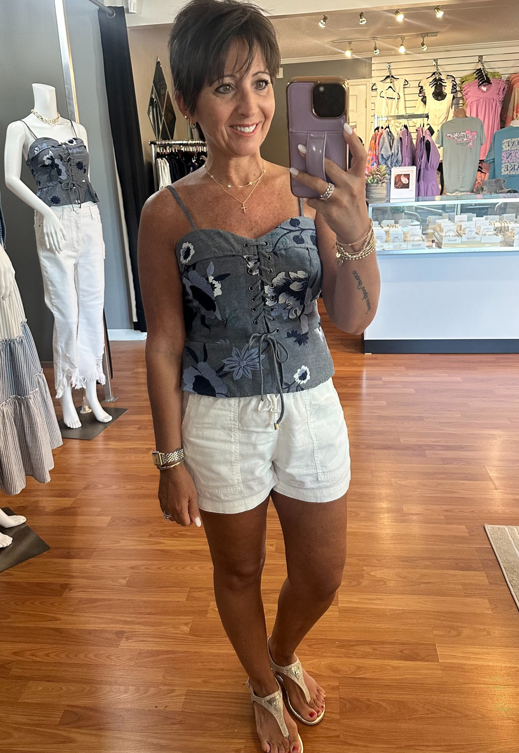 Embroidered Corset Top
