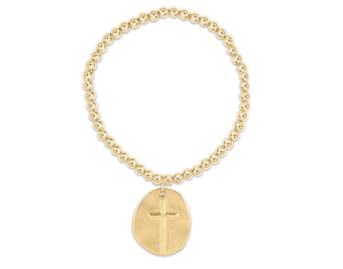 Enewton Extends Classic gold 4mm bead bracelet - inspire gold charm