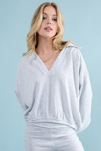Load image into Gallery viewer, Cotton Terry Slouch Top- Heather Grey