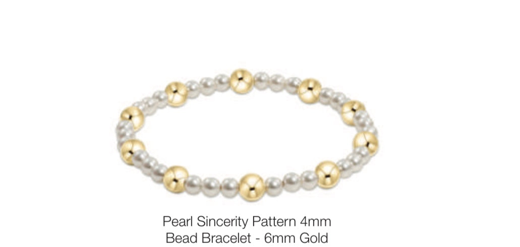 Enewton Pearl Sincerity 4mm Bead Bracelet- 6mm Gold