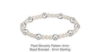 Enewton Pearl Sincerity Pattern 4mm Bead Bracelet- 6mm Sterling