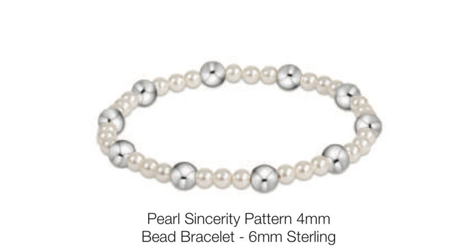 Enewton Pearl Sincerity Pattern 4mm Bead Bracelet- 6mm Sterling