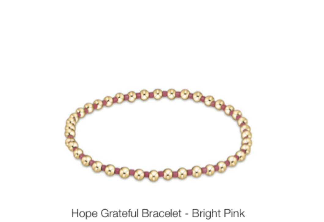 Enewton Hope Grateful Bracelet- Bright Pink