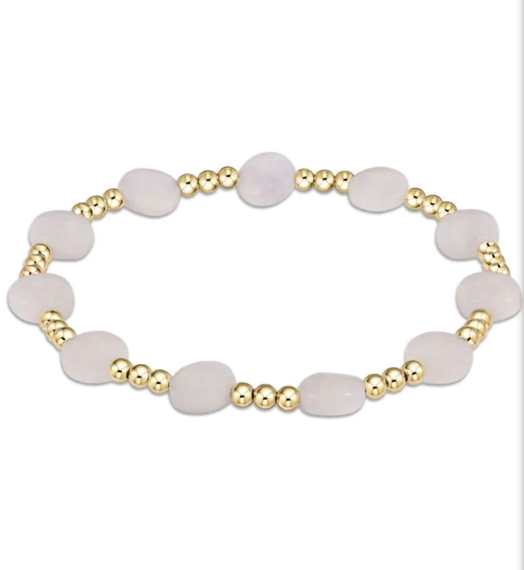 Enewton admire gold 3mm bead bracelet- moonstone