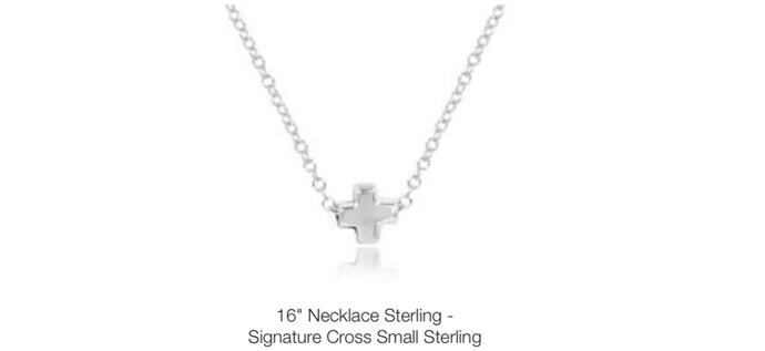 Enewton 16” Necklace Sterling- Signature Cross Small Sterling