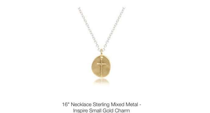 Enewton 16” Necklace Sterling Mixed Metal- Inspire Small Gold Charm
