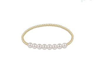 Enewton Classic Gold Beaded Bliss 2.5mm Bead Bracelet- 5mm Pearl