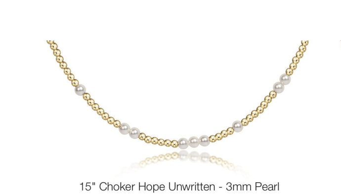 Enewton 15” Choker Hope Unwritten- 3mm Pearl