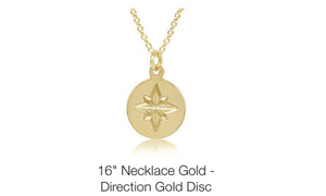 Enewton 16” Necklace Gold- Direction Gold Disc