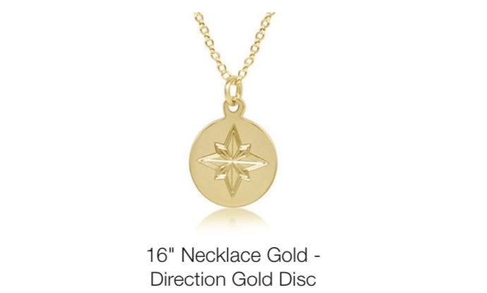 Enewton 16” Necklace Gold- Direction Gold Disc