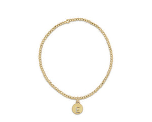 Enewton Classic Gold 2mm Bead Bracelet- Respect Small Gold Disc