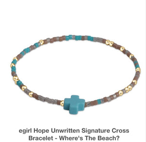 Enewton egirl Hope Unwritten Signature Cross Bracelet- (Multiple Colors)