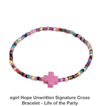 Load image into Gallery viewer, Enewton egirl Hope Unwritten Signature Cross Bracelet- (Multiple Colors)