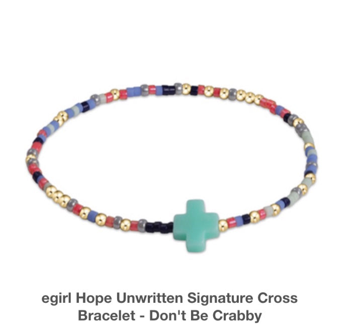 Enewton egirl Hope Unwritten Signature Cross Bracelet- (Multiple Colors)