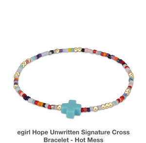 Enewton egirl Hope Unwritten Signature Cross Bracelet- (Multiple Colors)