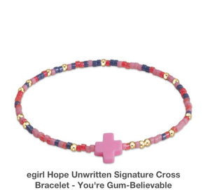 Enewton egirl Hope Unwritten Signature Cross Bracelet- (Multiple Colors)