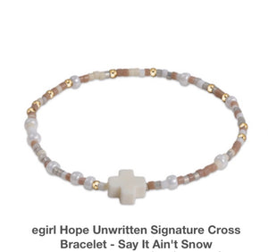 Enewton egirl Hope Unwritten Signature Cross Bracelet- (Multiple Colors)