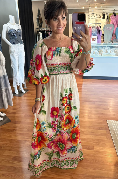Floral Print Maxi Dress