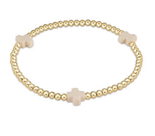 Load image into Gallery viewer, Enewton egirl Signature Cross Gold Pattern 3mm Bead Bracelet- (Multiple Colors)