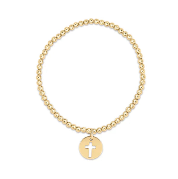 Enewton Extends Classic Gold 3mm Bead Bracelet- Blessed Gold Disc