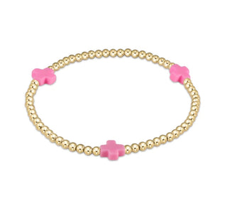Enewton Extends Signature Cross Gold 3mm- Bright Pink